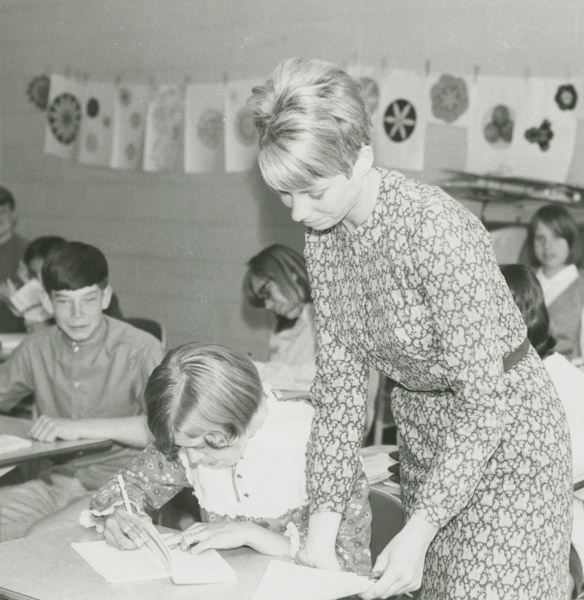 Martha Haveron, student teacher, circa 1970